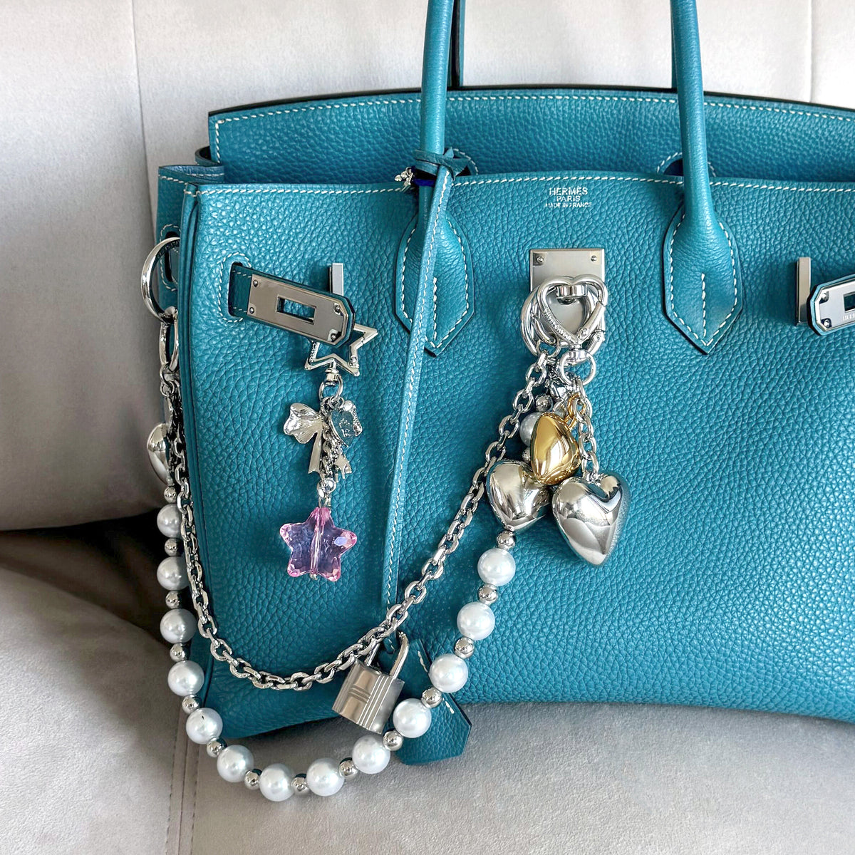 Pearl Heart Bag Chain - Image 5