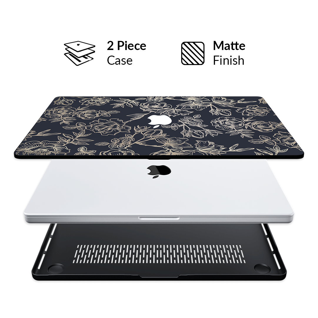 Floral Rose Gold MacBook Case - Image 8