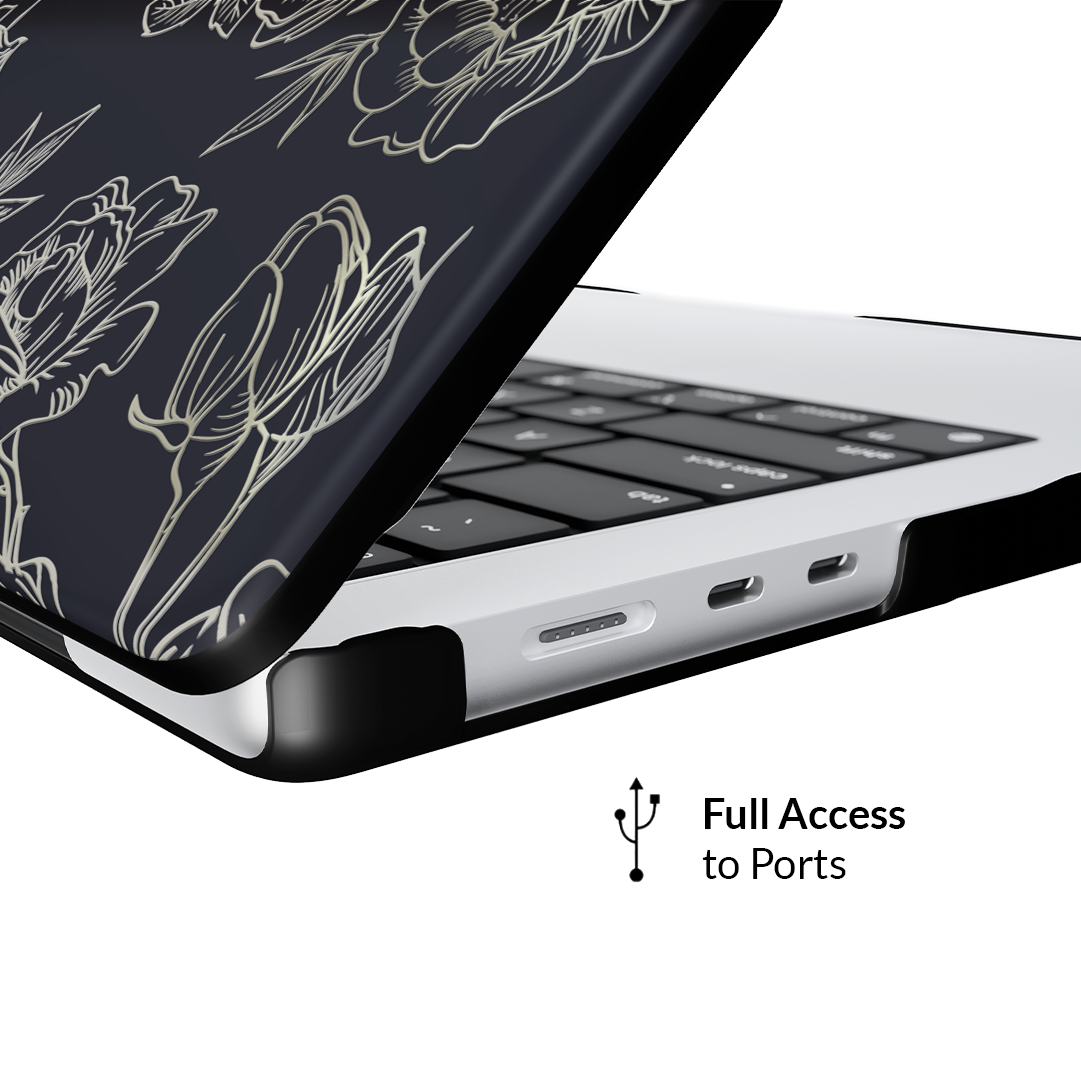 Floral Rose Gold MacBook Case - Image 3