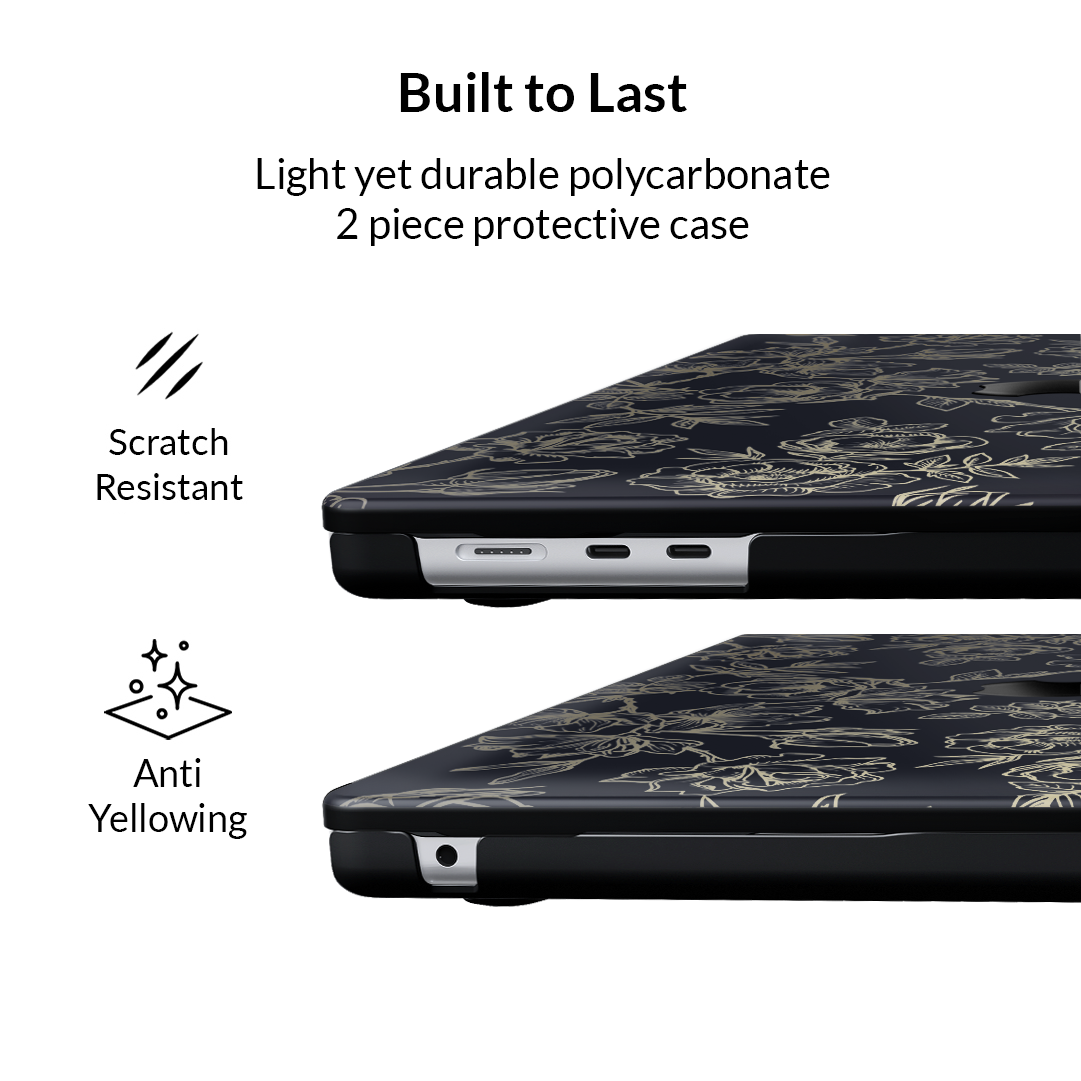 Floral Rose Gold MacBook Case - Image 4