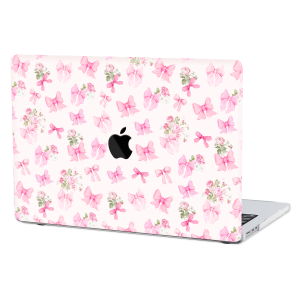 Posie Pink Bows MacBook Case