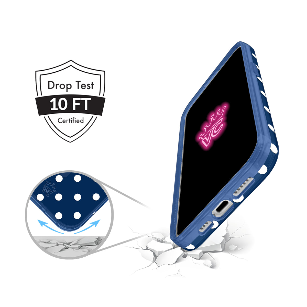 Midnight Polka Dot iPhone Case - Image 7
