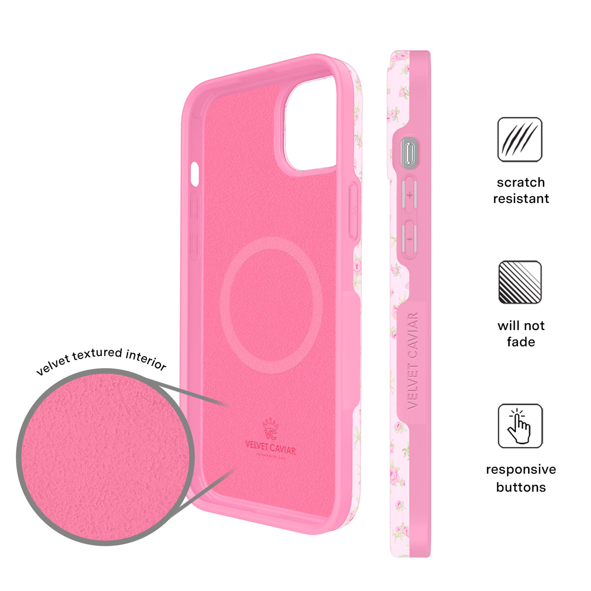 Dainty Pink Floral iPhone Case - Image 5