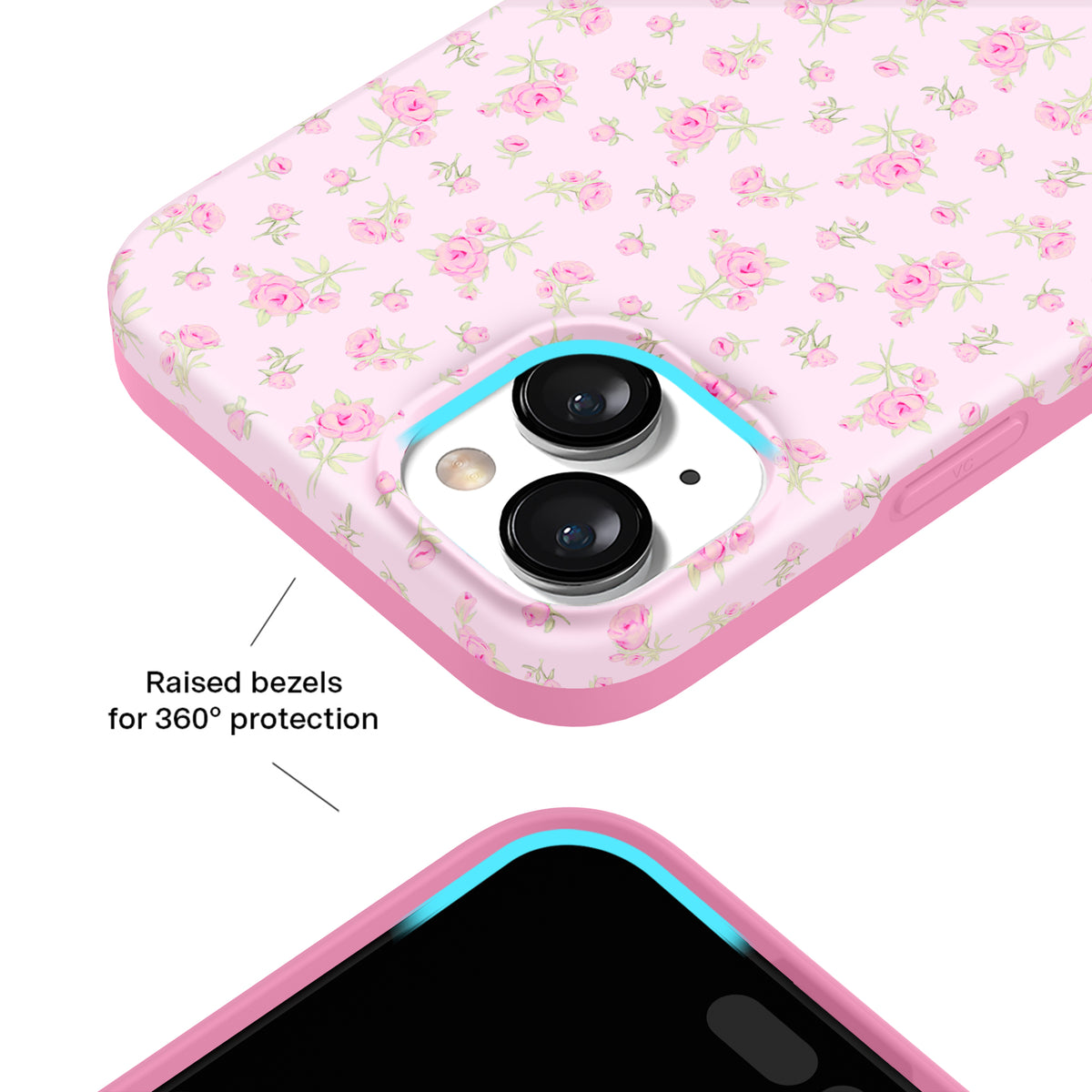 Dainty Pink Floral iPhone Case - Image 3