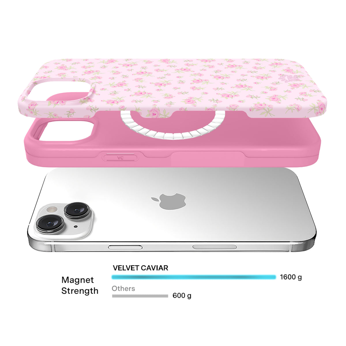 Dainty Pink Floral iPhone Case - Image 4
