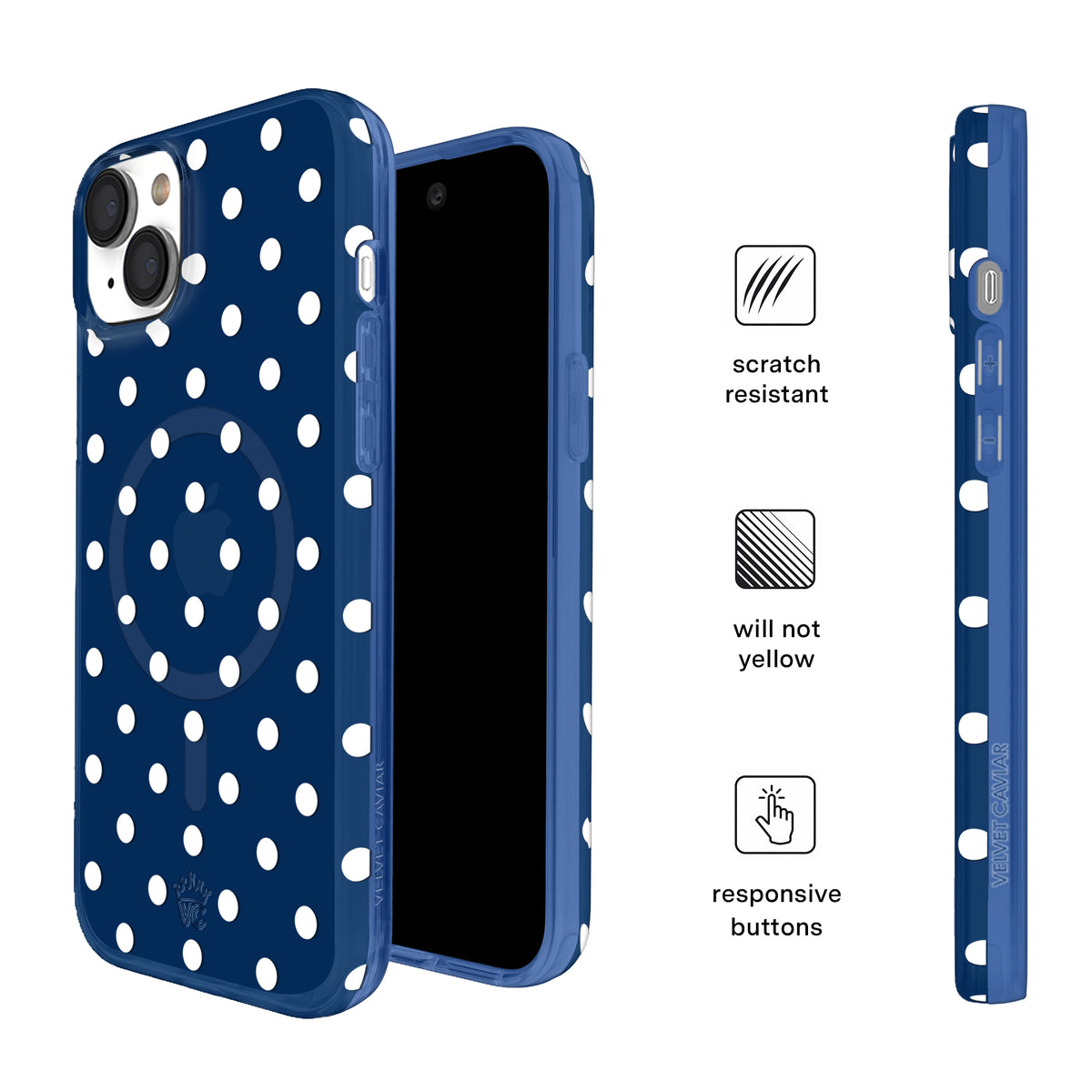 Midnight Polka Dot iPhone Case - Image 5