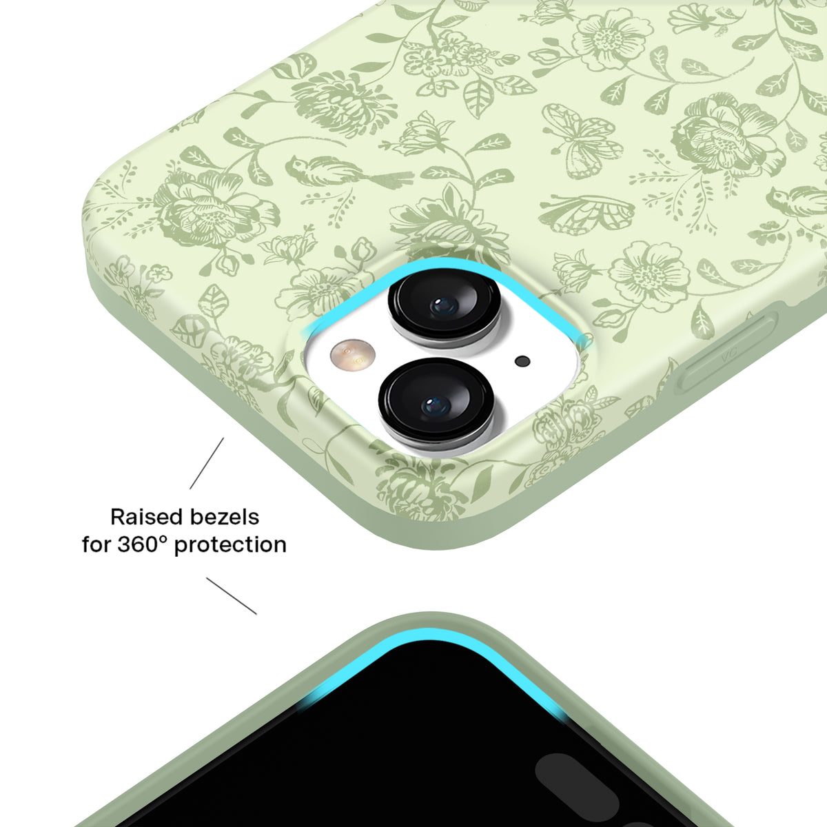Storybook Sage Floral iPhone Case - Image 3