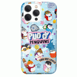 Pudgy Penguins Iceberg Glitter iPhone Case