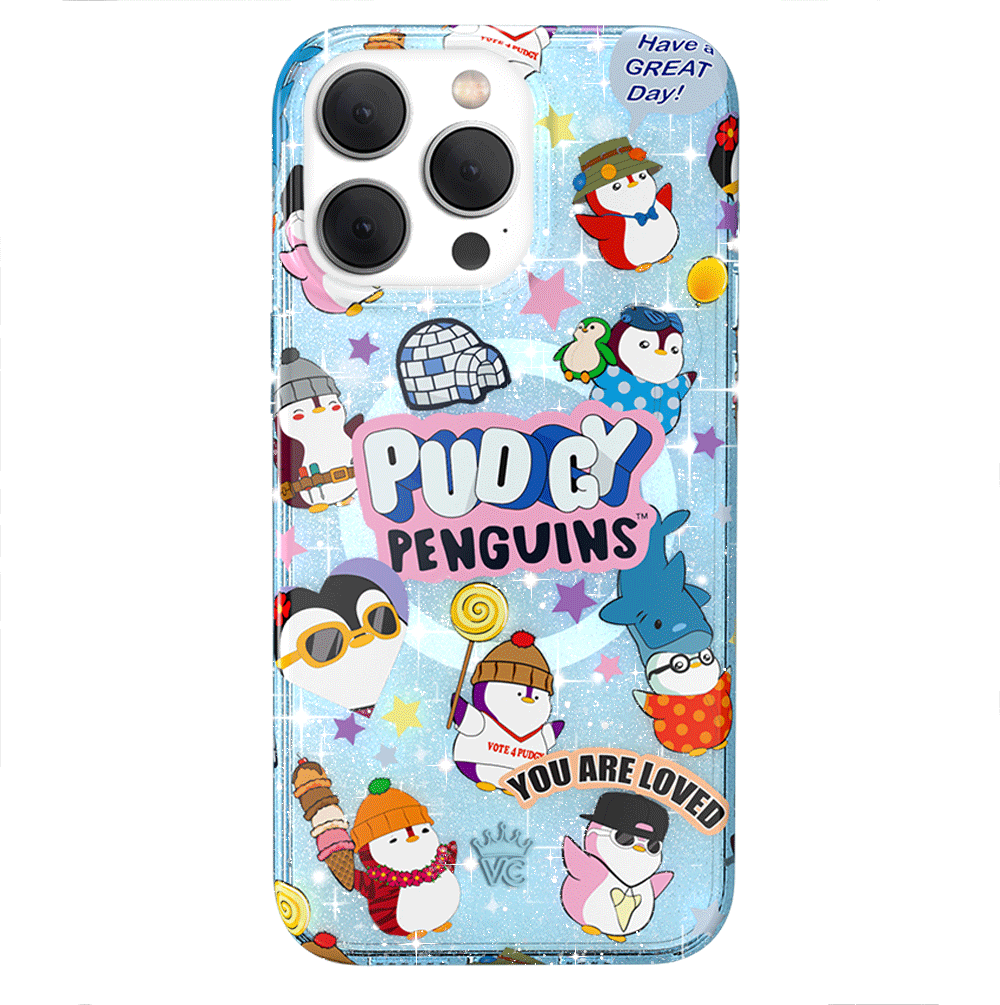 Pudgy Penguins Iceberg Glitter iPhone Case - Image 7