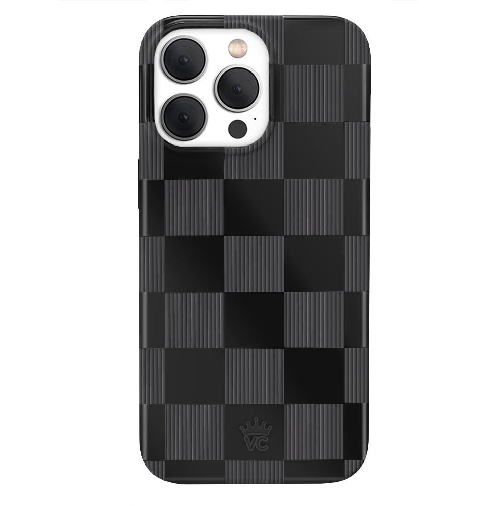 Noir Vibe Checkered iPhone Case - Image 6