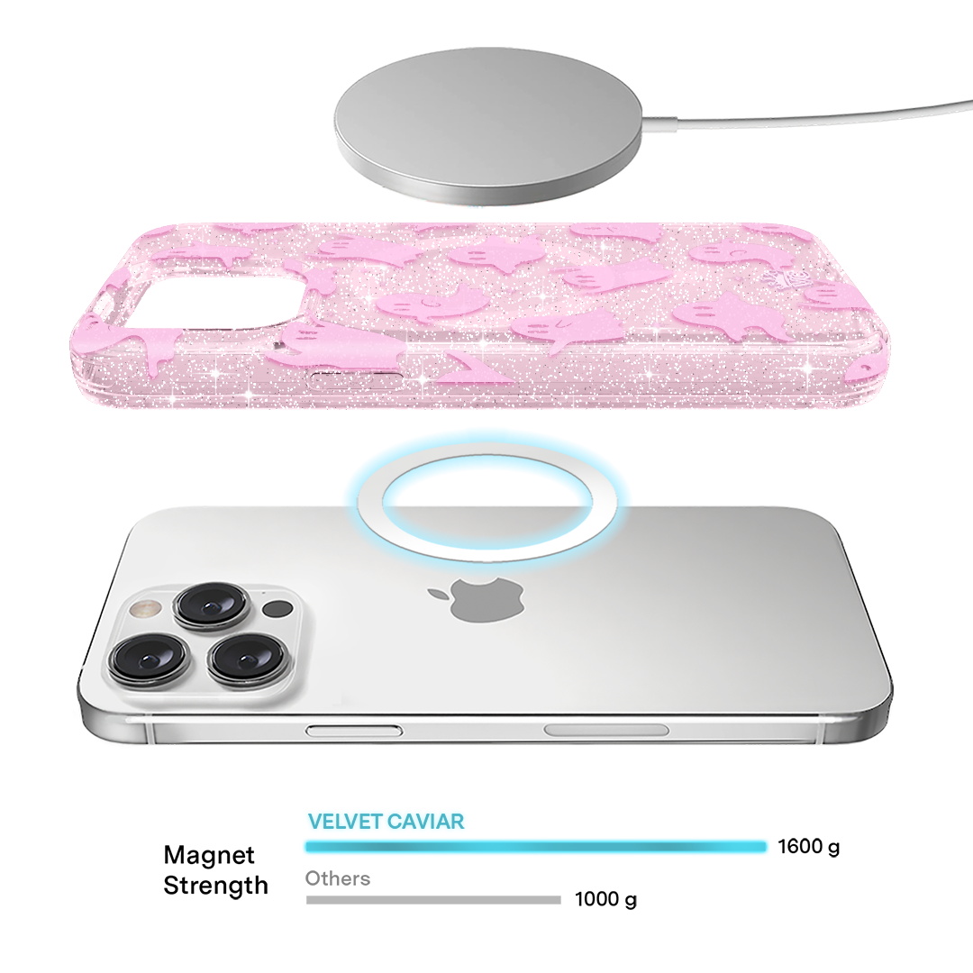 Ghosted Pink Glitter iPhone Case - Image 8