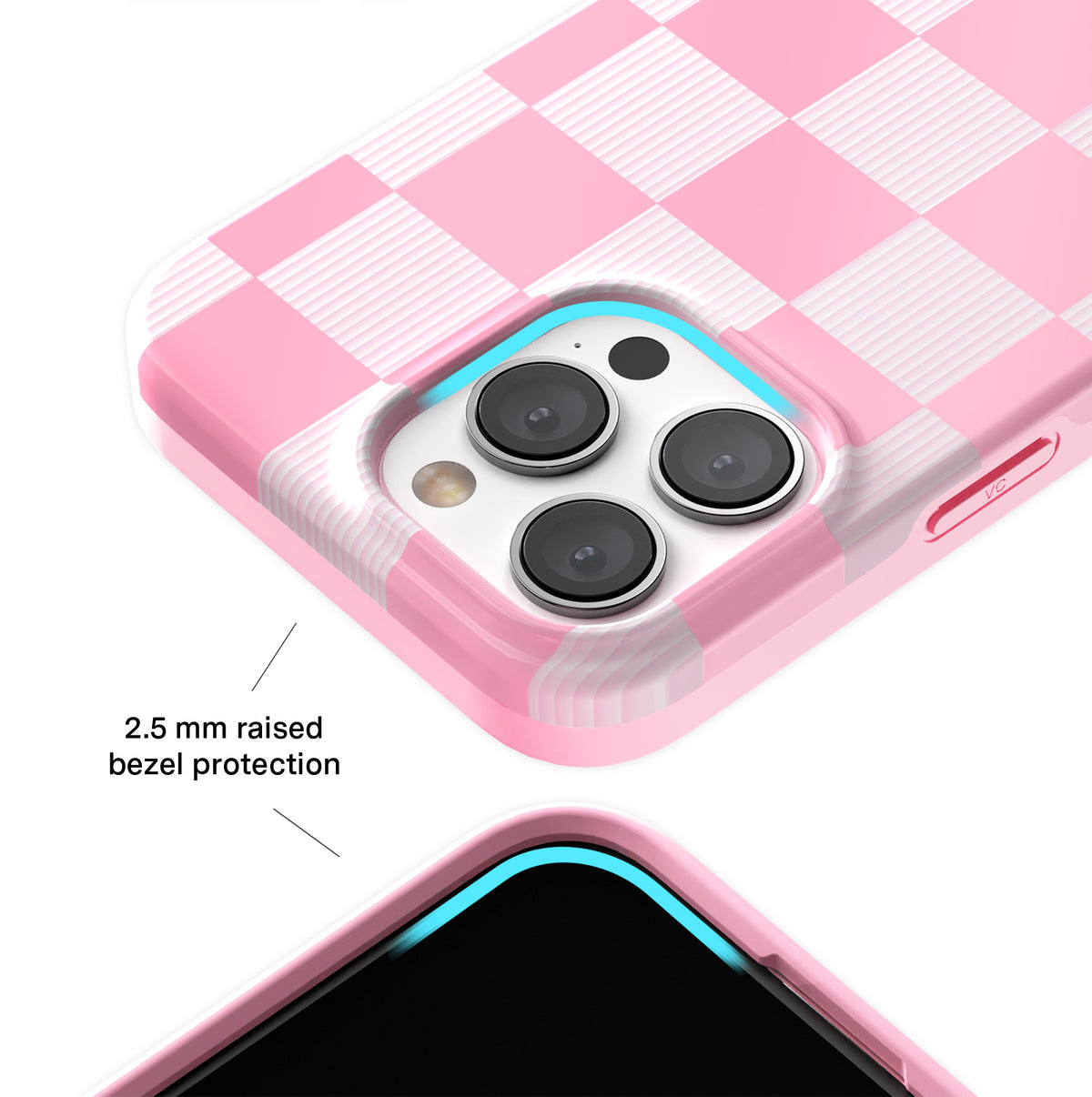 Pink Vibe Checkered iPhone Case - Image 2