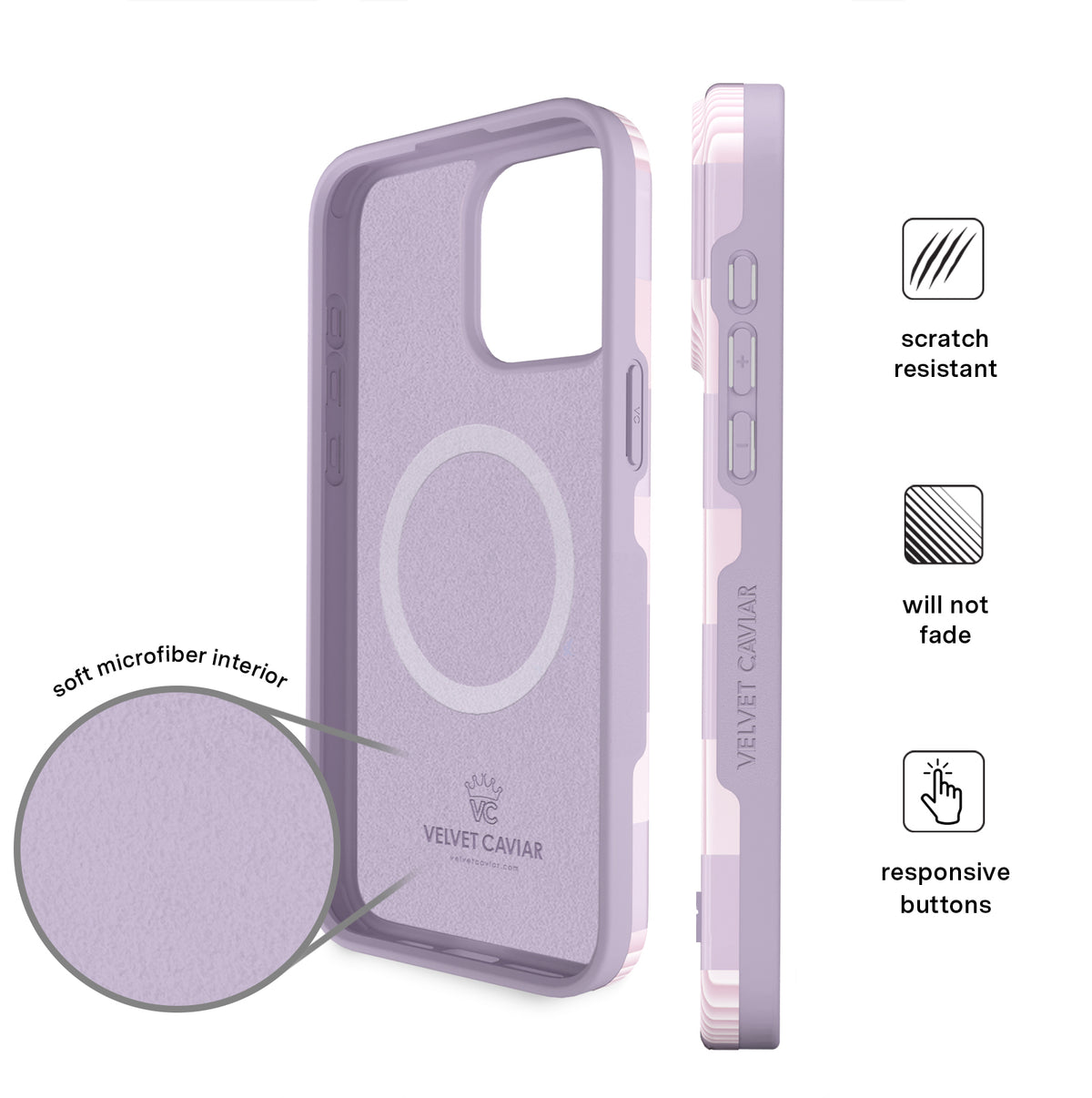 Lilac Vibe Checkered iPhone Case - Image 5