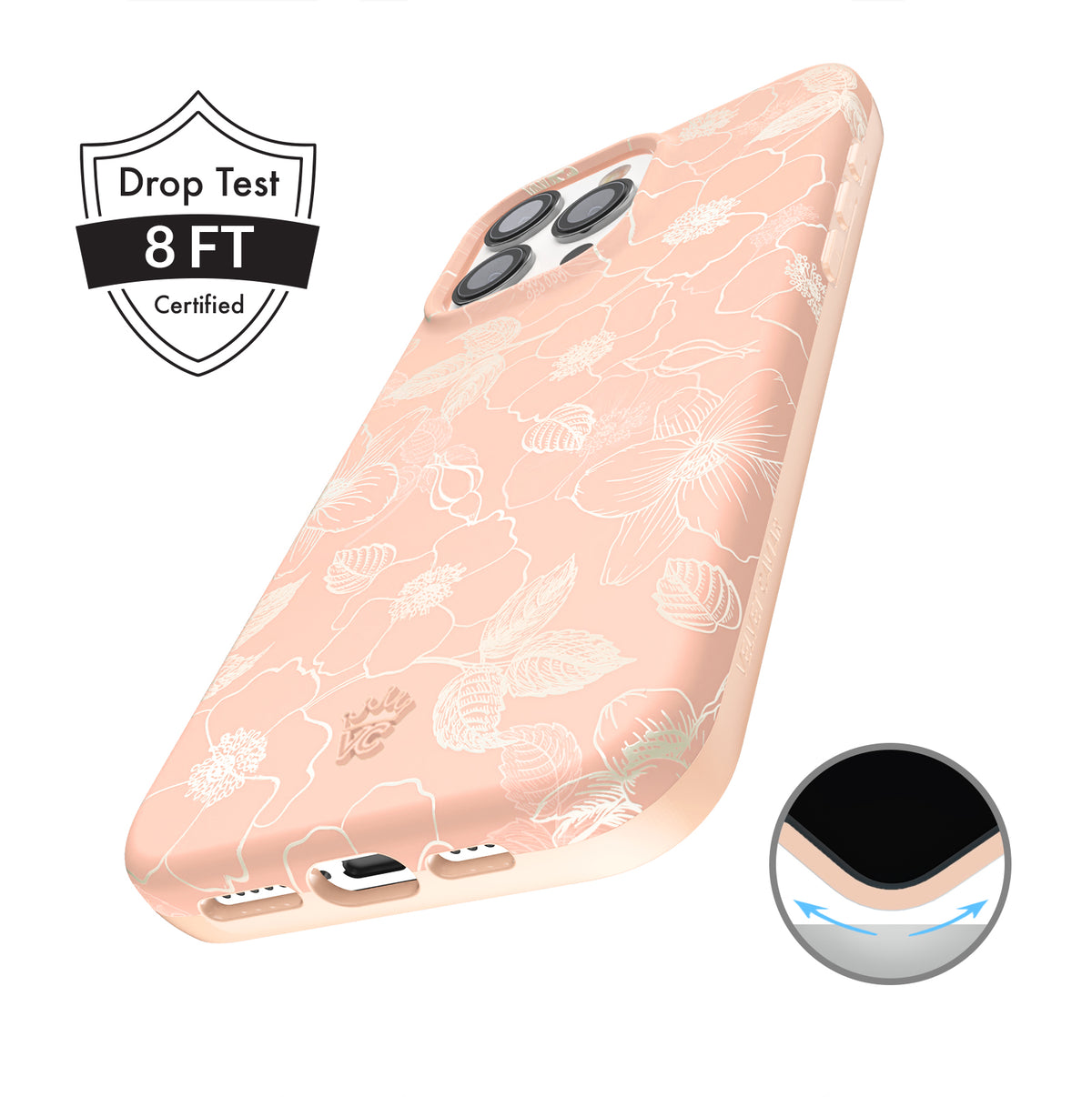 Peach Blossom Floral iPhone Case - Image 5