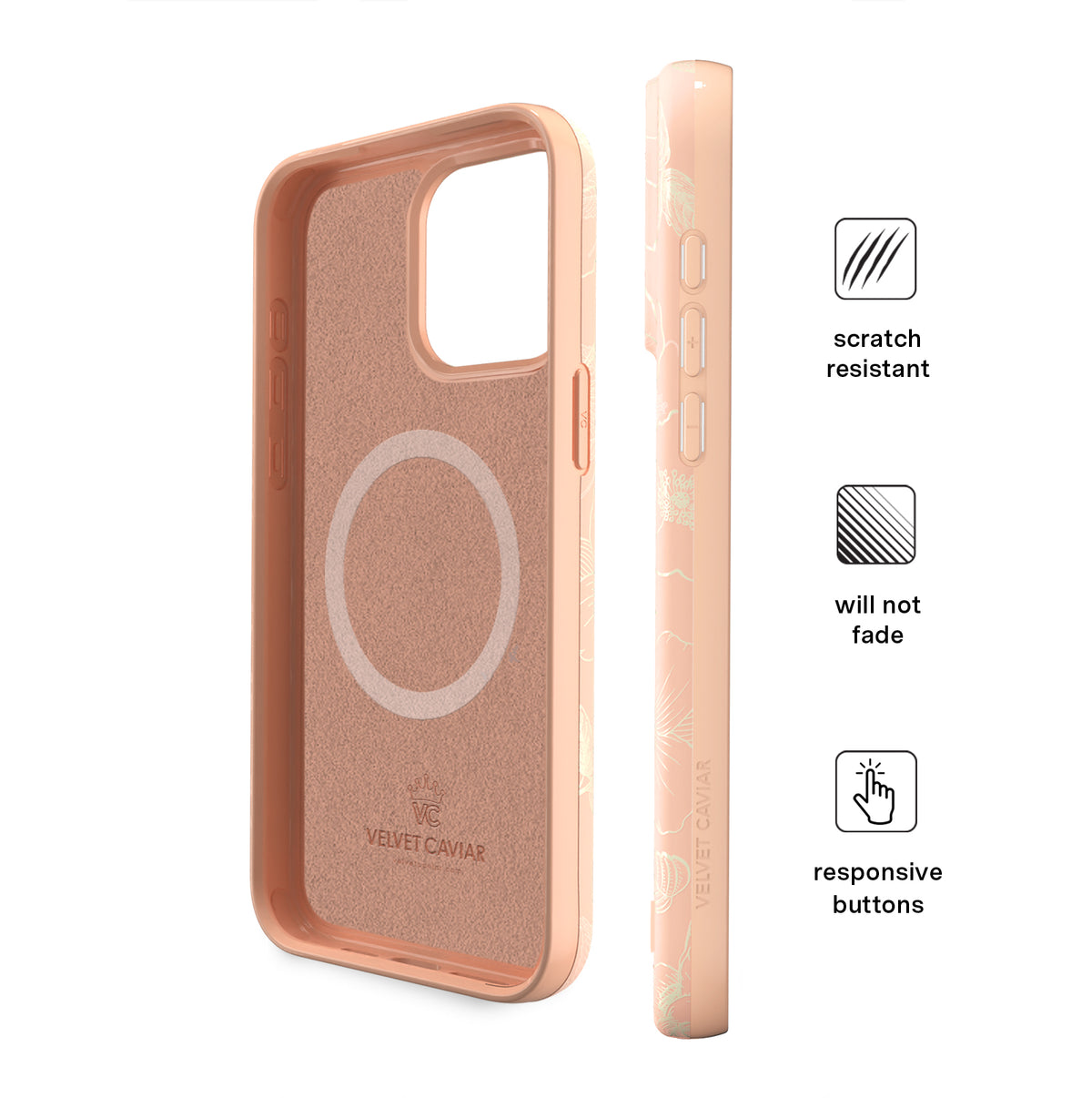 Peach Blossom Floral iPhone Case - Image 6