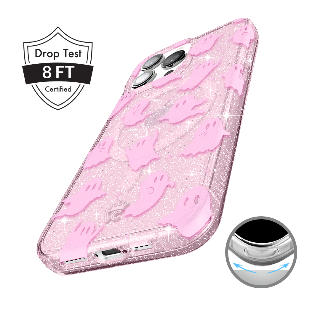 Ghosted Pink Glitter iPhone Case - Image 4