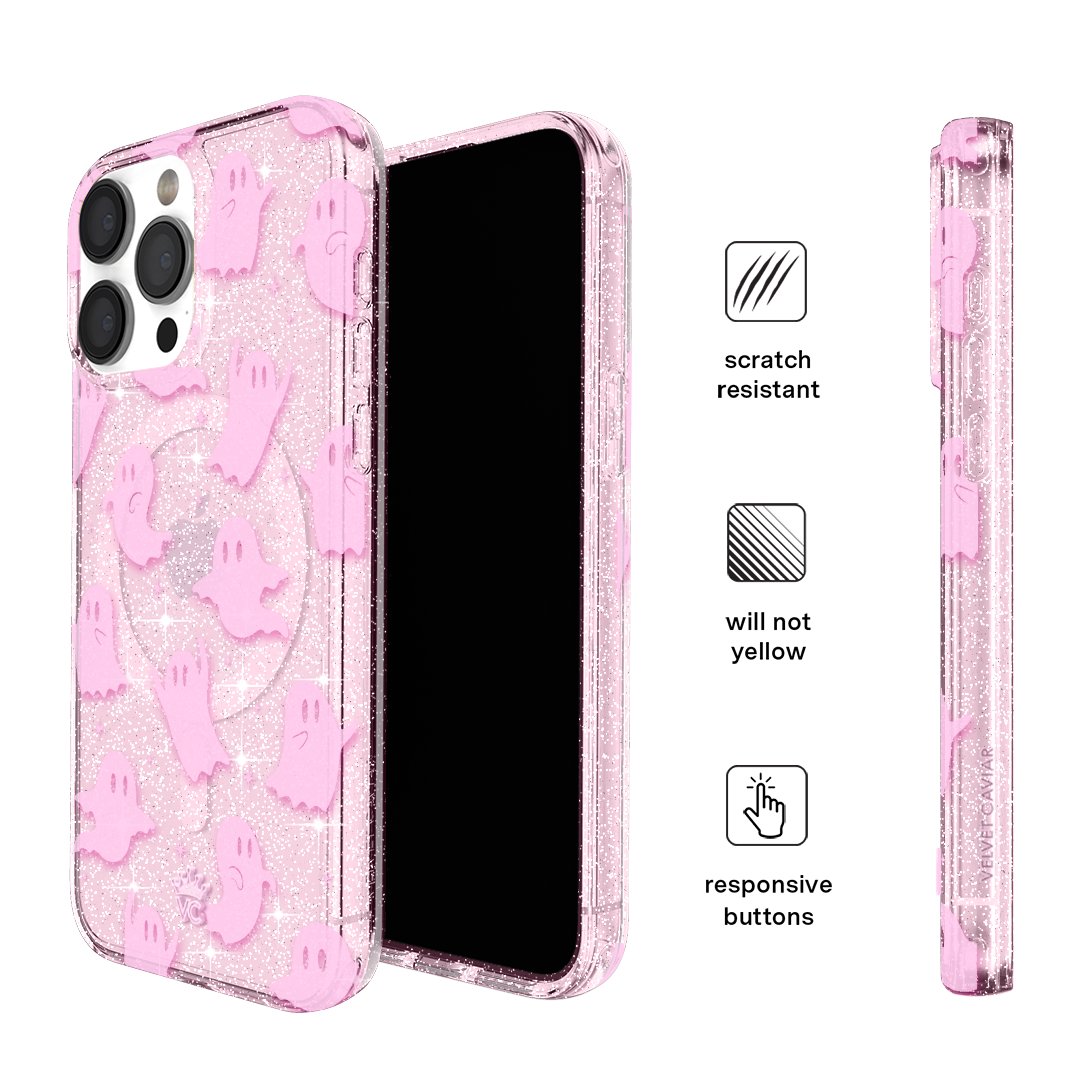 Ghosted Pink Glitter iPhone Case - Image 5