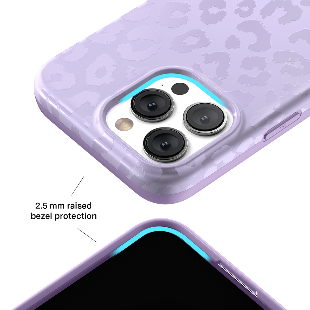 Lilac Leopard iPhone Case - Image 3