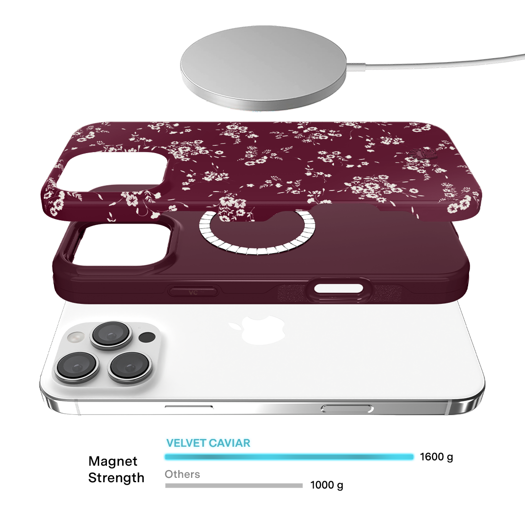 French Burgundy Floral iPhone Case - Image 4