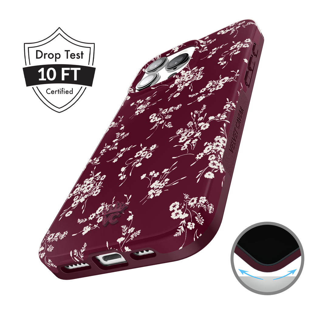 French Burgundy Floral iPhone Case - Image 5