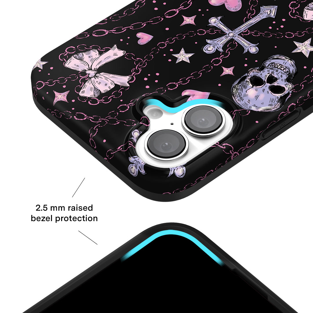 Pretty Punk Skulls iPhone Case - Image 2