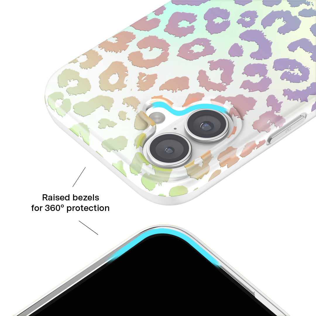 White Opal Leopard iPhone Case - Image 3