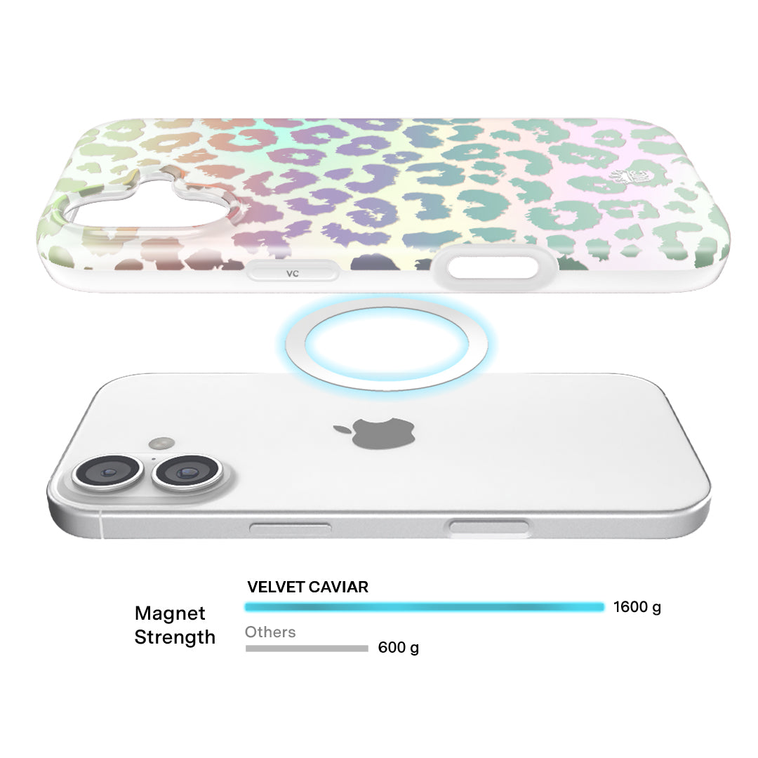 White Opal Leopard iPhone Case - Image 4