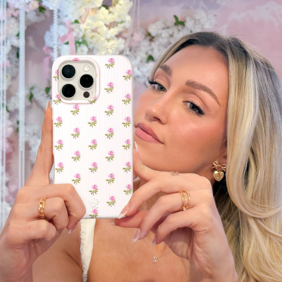 Pink Peony Floral iPhone Case - Image 2