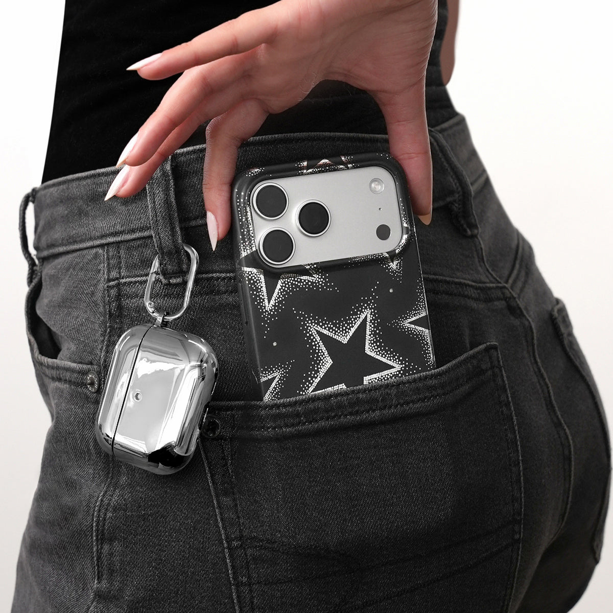 Silver Chrome AirPod Case - Image 2