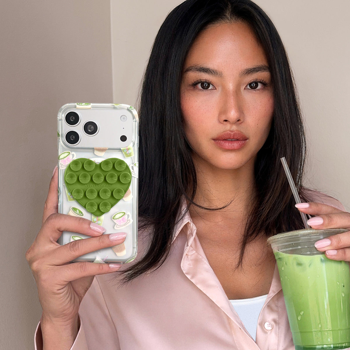 Matcha Green Heart MagSafe MightyGrip - Image 2