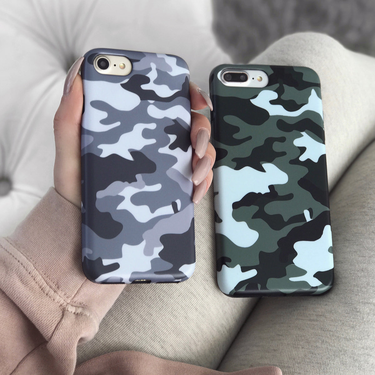 Gray Camo iPhone Case - Image 2