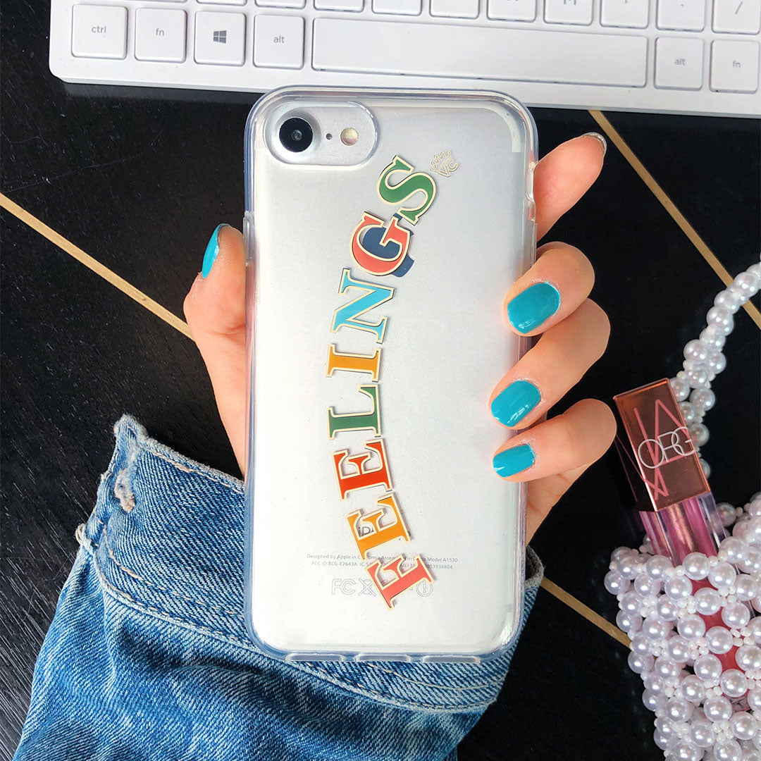 Feelings Clear iPhone Case - Image 2