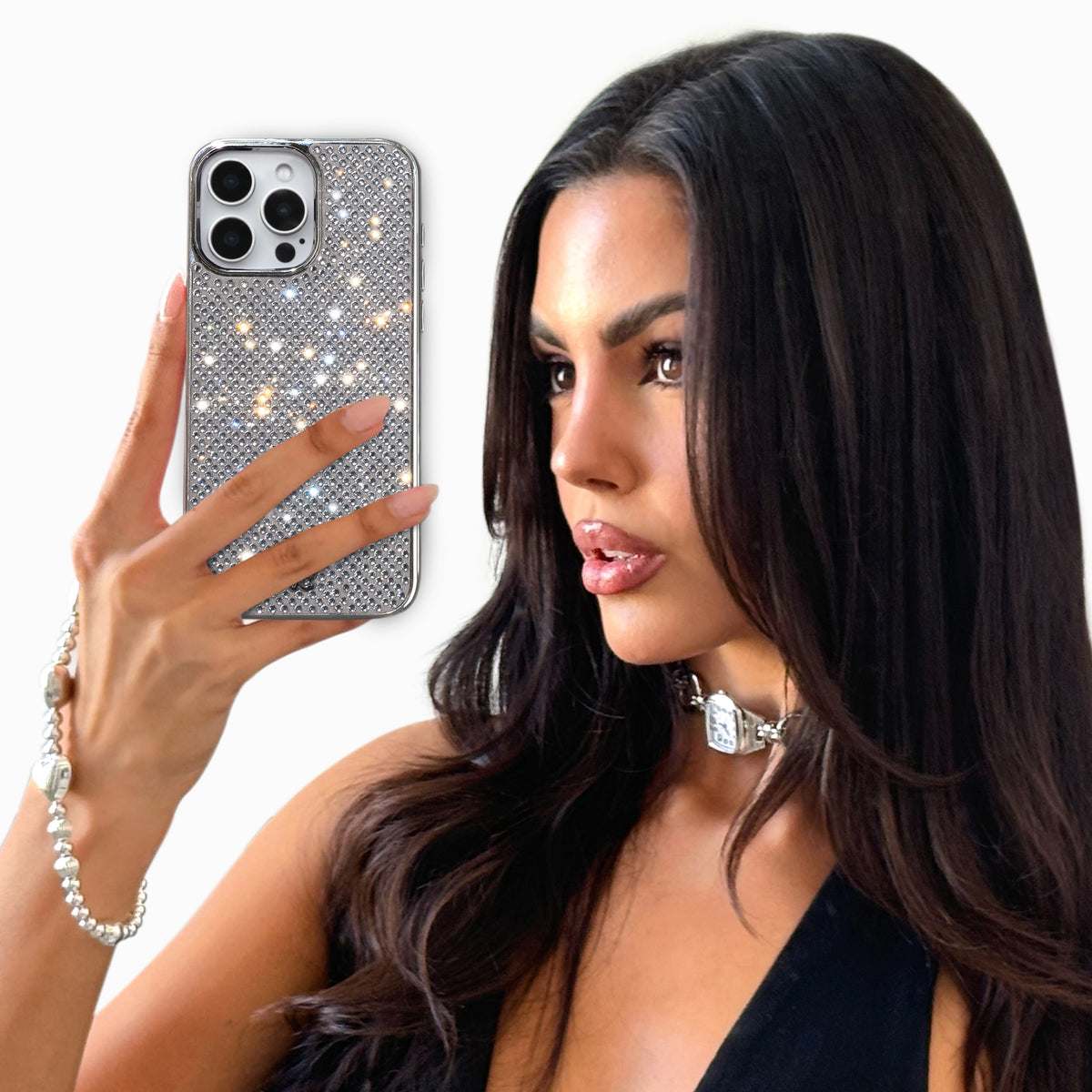 Chrome Caviar Crystals iPhone Case - Image 7