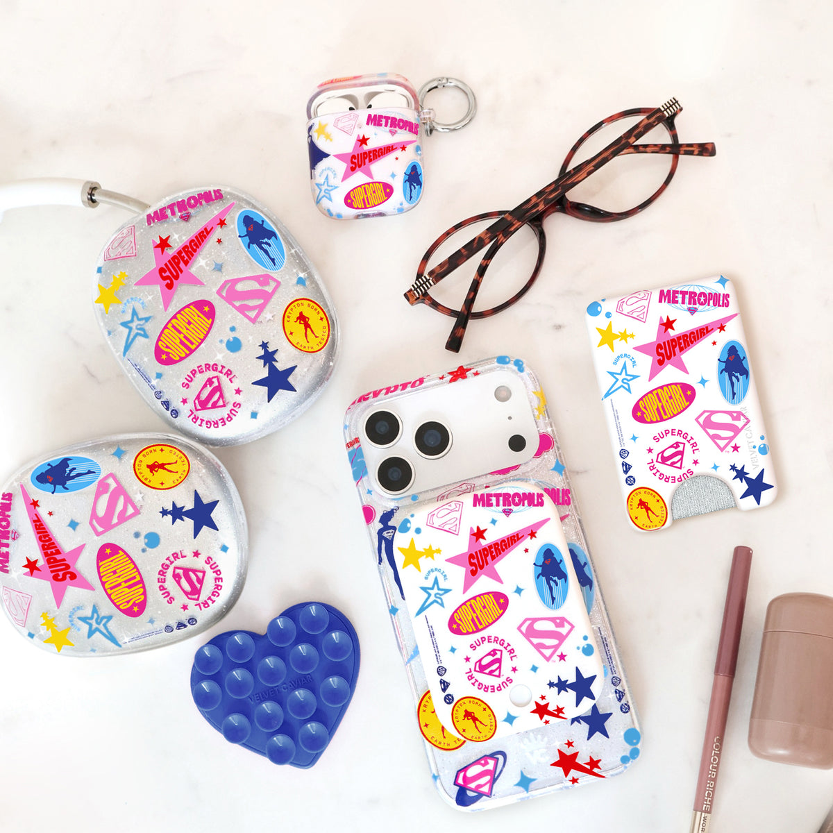 Supergirl Krypto Glitter AirPod Case - Image 6