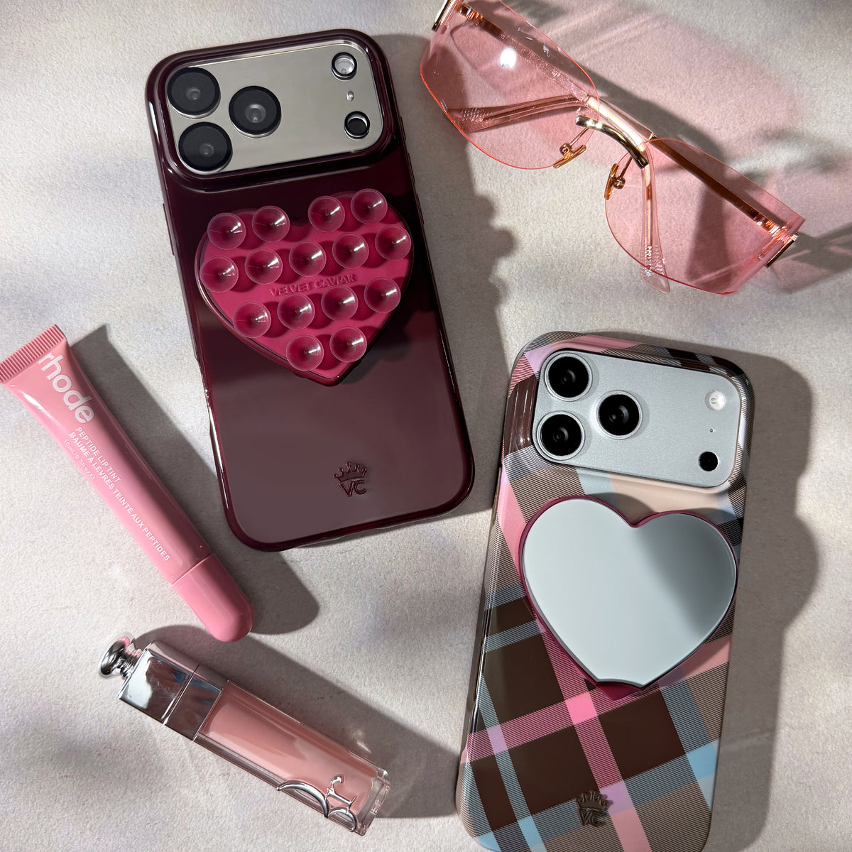 Burgundy Jelly Heart MagSafe MirrorGrip - Image 8
