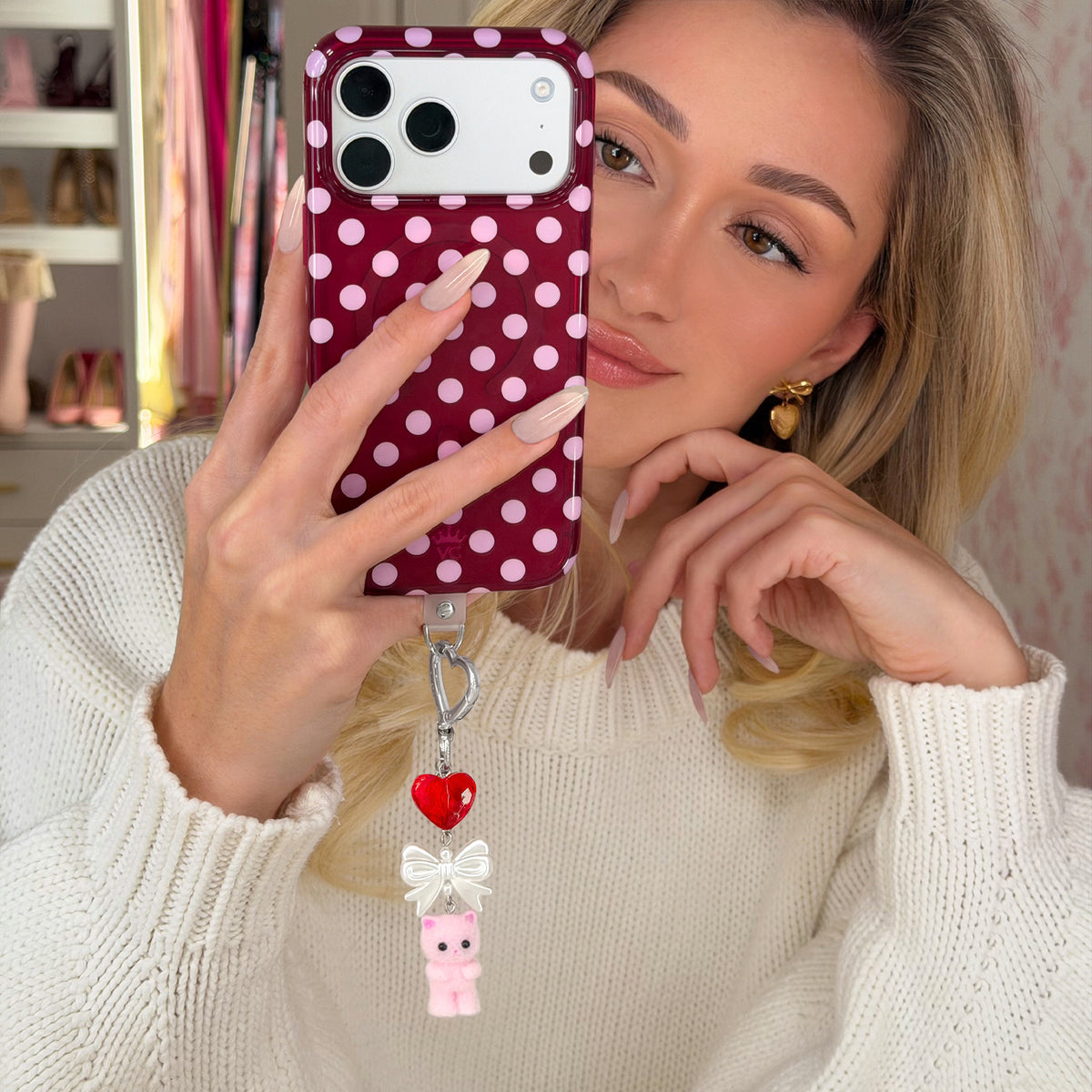 Pink Cat Bag Charm - Image 2