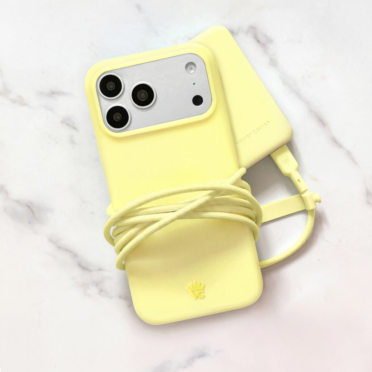 Butter Yellow Fast Charging Set, Dual Port Wall Adapter + 6ft USB-C Cable - Image 8