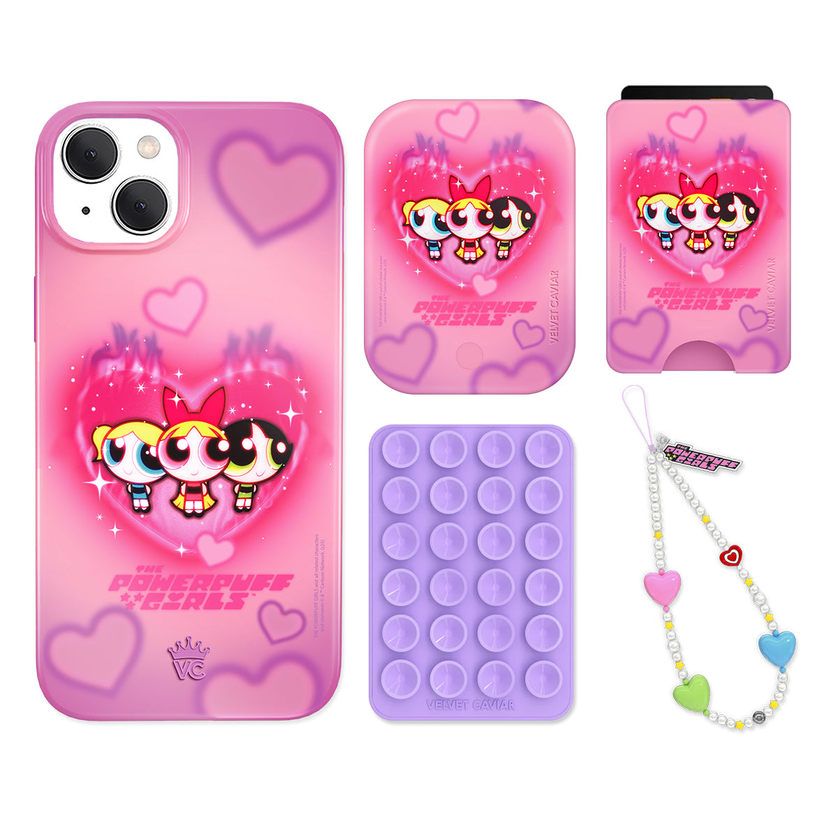 The Powerpuff Girls Airbrush Hearts iPhone Bundle Set - Wallet - Image 6