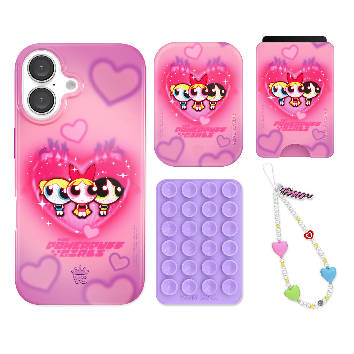 The Powerpuff Girls Airbrush Hearts iPhone Bundle Set - Wallet - Image 4