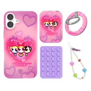 The Powerpuff Girls Airbrush Hearts iPhone Bundle Set - Grip