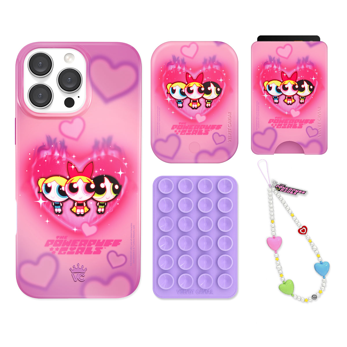 The Powerpuff Girls Airbrush Hearts iPhone Bundle Set - Wallet - Image 3