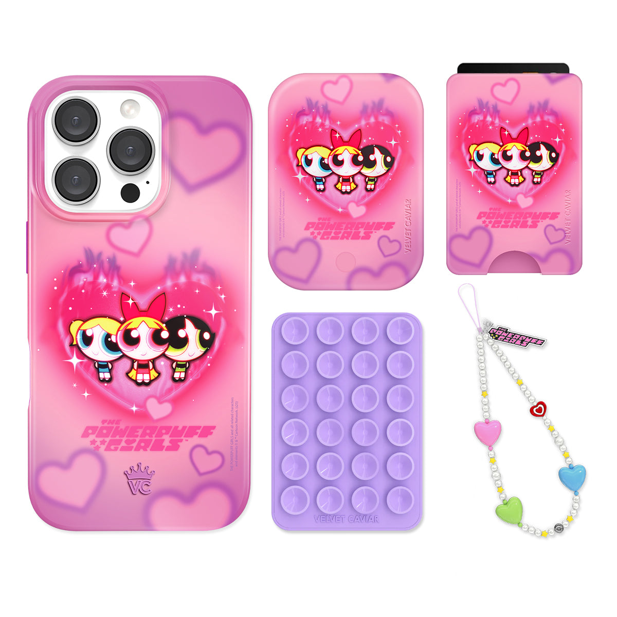 The Powerpuff Girls Airbrush Hearts iPhone Bundle Set - Wallet - Image 2