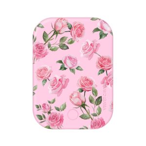Pink Rose Floral MagSafe Battery Power Pack