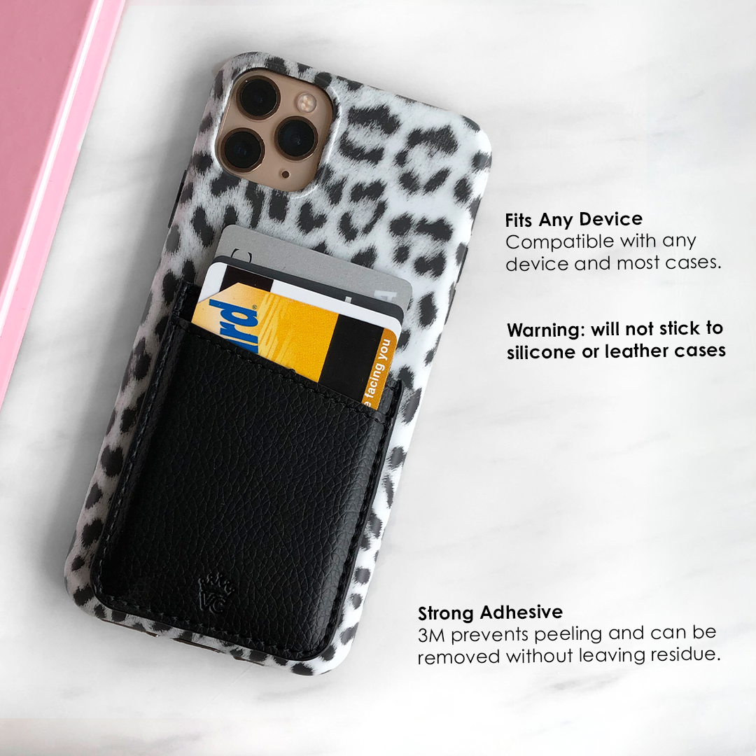 Black Leather Phone Wallet - Image 3