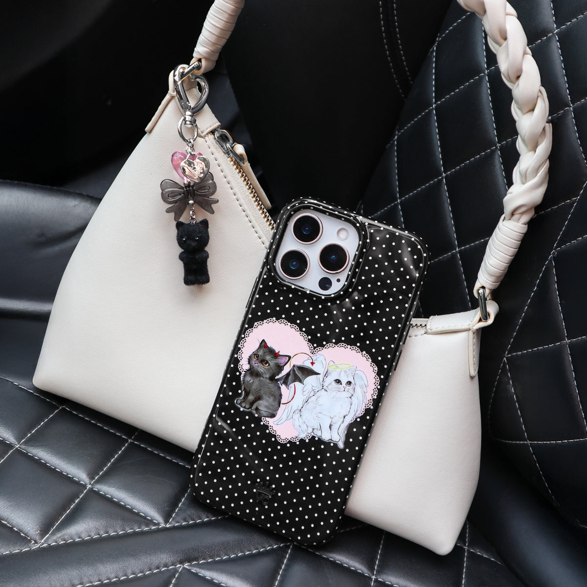 Black Cat Bag Charm - Image 2