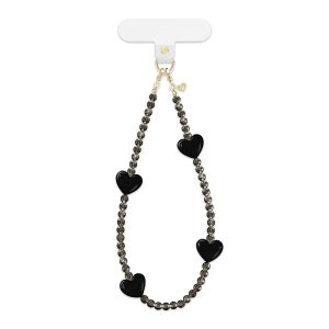 Black Heart Phone Charm