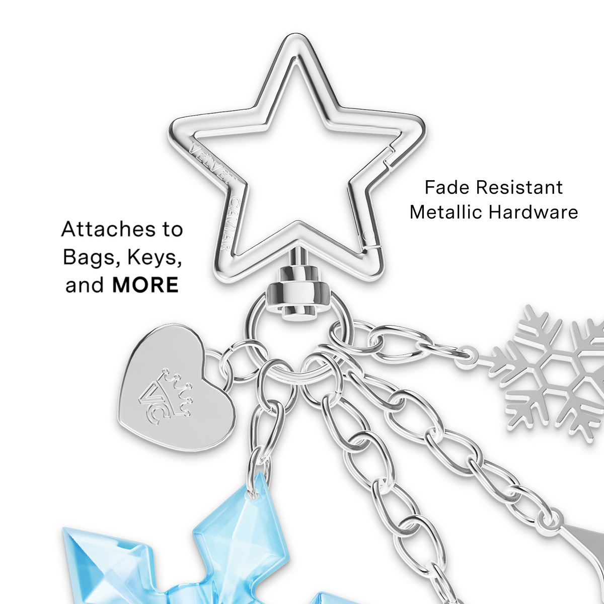 Blue Snowflake Bag Charm - Image 3