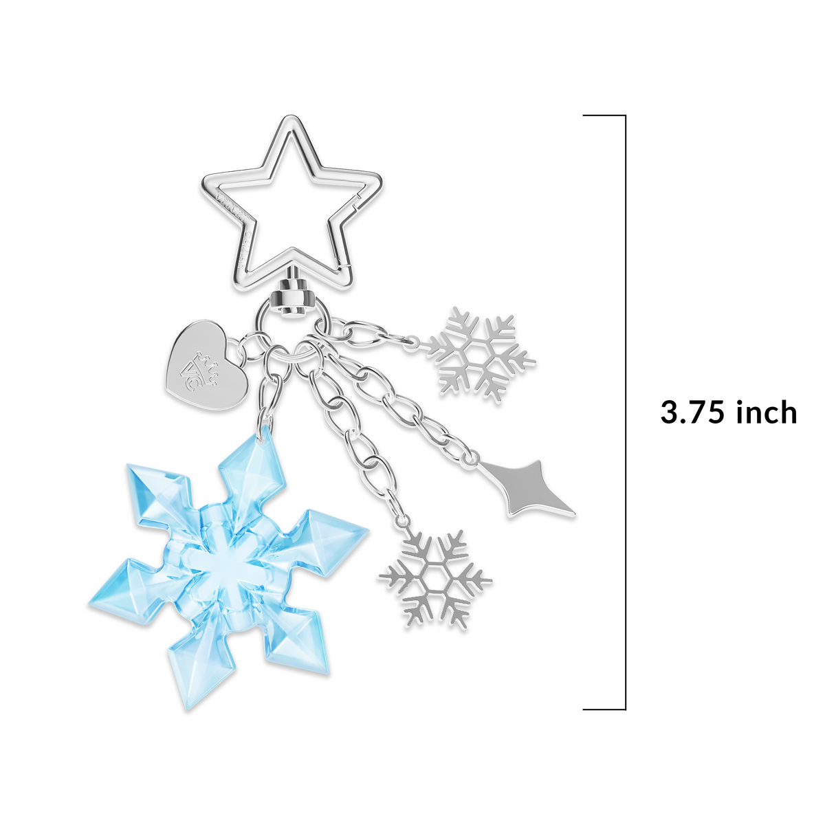 Blue Snowflake Bag Charm - Image 2