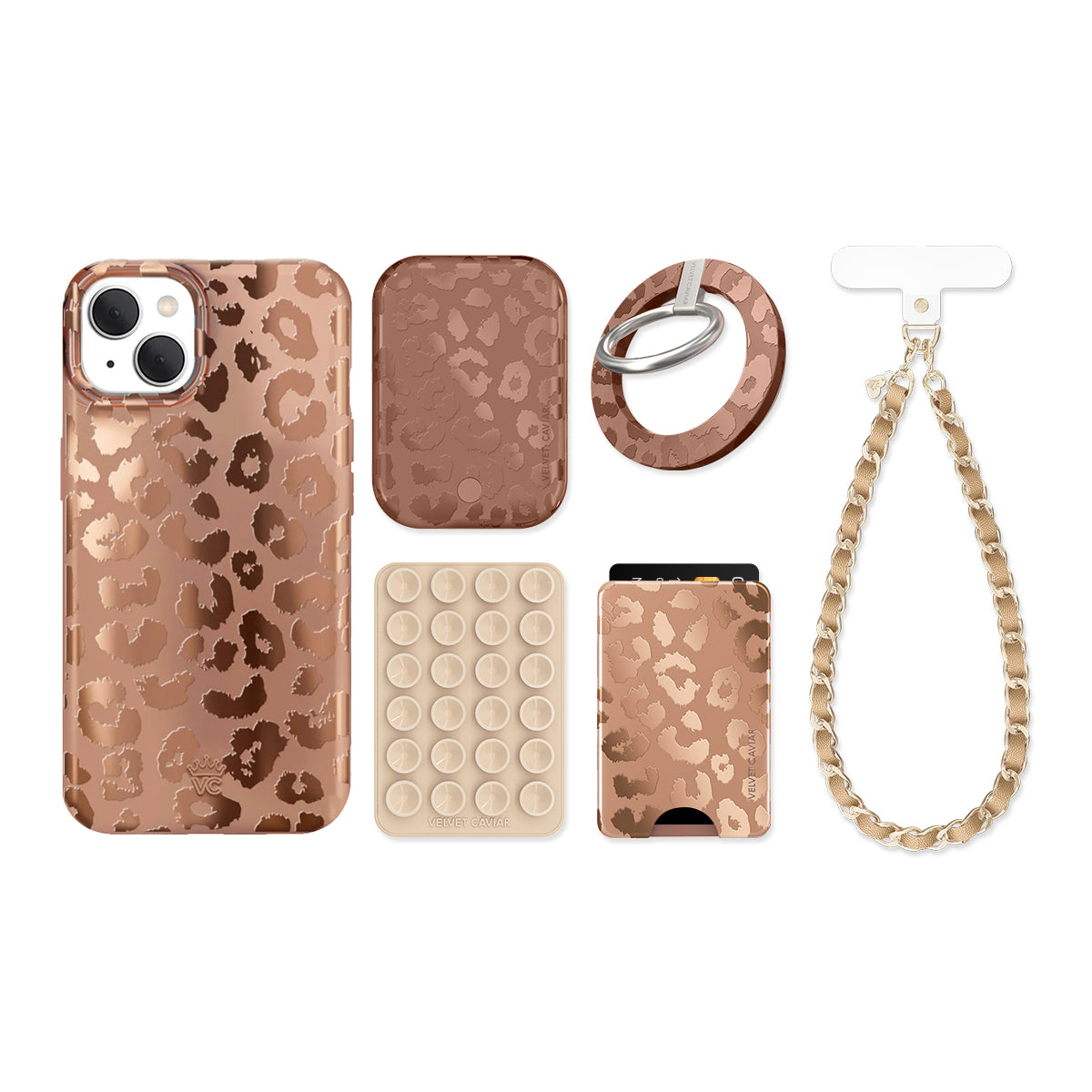 Bronze Chrome Leopard iPhone Bundle Set - Image 8