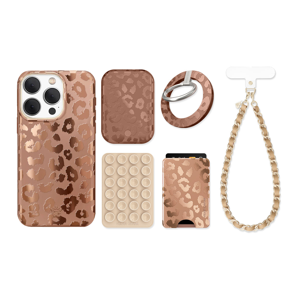 Bronze Chrome Leopard iPhone Bundle Set - Image 7
